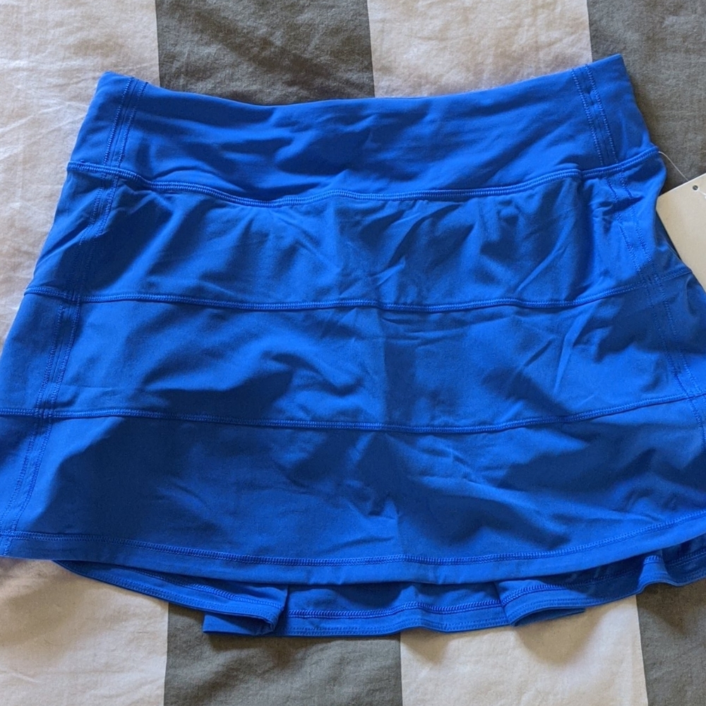 NWT Lululemon Pace Rival Skirt Tall Wild Bluebell